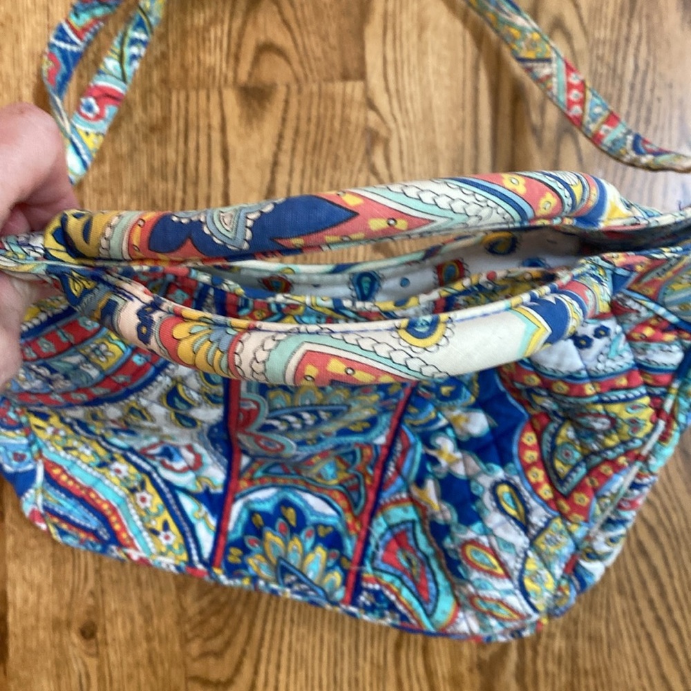 Retired Vera Bradley vintage Marina Paisley tote bag quilted cotton cross body - Picture 5 of 14